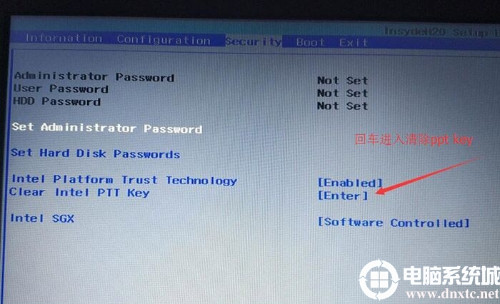 回车进入clear intel PTT Key 回车进入clear intel PTT Key