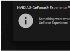 Something went wrong��Try restarting GeForce Experience�Ľ������