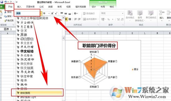 Excel表格中制作雷达图表的方法