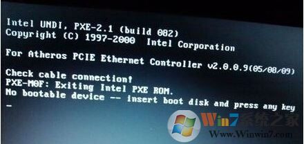 电脑不能开机提示no bootable device