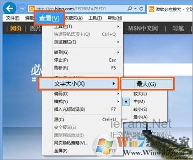 设置IE浏览器中的文字大小 设置IE浏览器中的文字大小