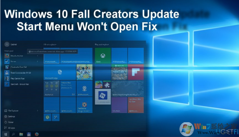 从“创建者更新”安装开始菜单被破坏