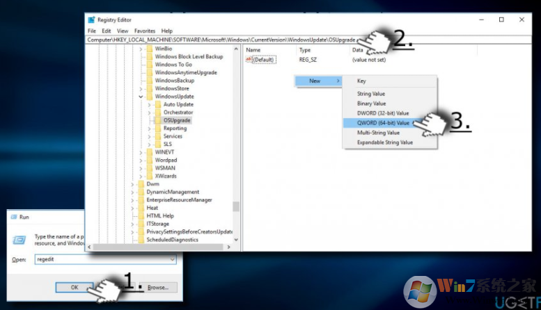 修改OSupgrade注册表项