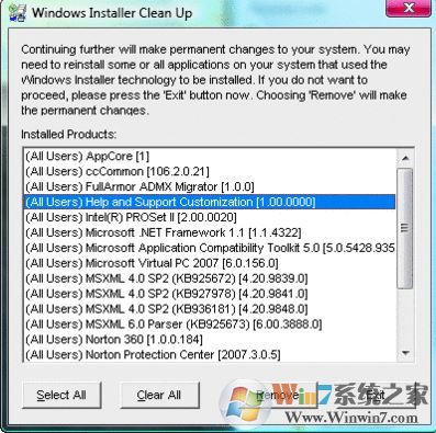 ΢����������Windows Installer Clean up Utility v4.71.1015