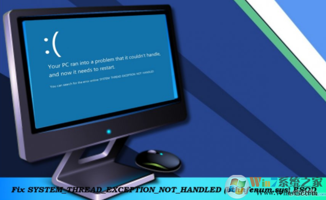 SYSTEM_THREAD_EXCEPTION_NOT_HANDLED(bthhfenum.sys)BSOD的图片