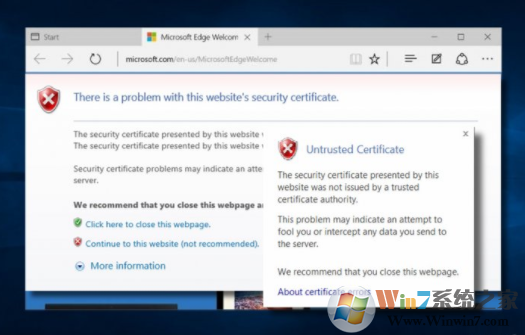 弹出“网站安全证书存在问题”