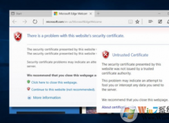 win10ϵͳ���������Ϸ���������ҳ���֡�����վ��ȫ֤��������⡱����