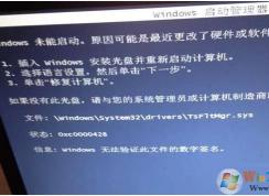 tsfltmgr.sys��ʲô?��������tsfltmgr.sys�޷���֤���ļ�������ǩ���������