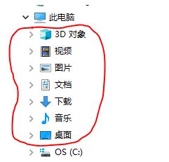 如何删除win10此电脑左侧导航栏中:视频/图片/文档/下载/音乐?