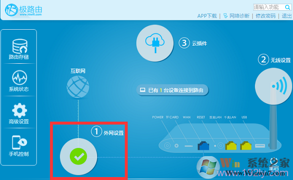 极路由设置成功