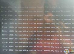 ���Կ���Error 1962: No operating system found��ô�����