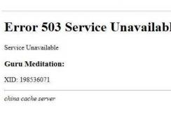 503����,������վHTTP 503������ô���