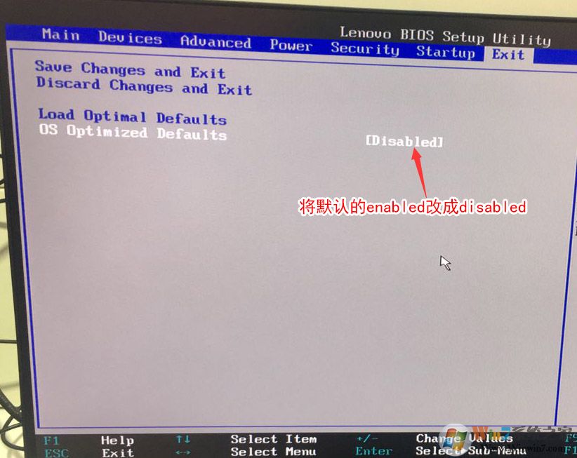 把OS Optimized Defaults设置为Disabled 把OS Optimized Defaults设置为Disabled