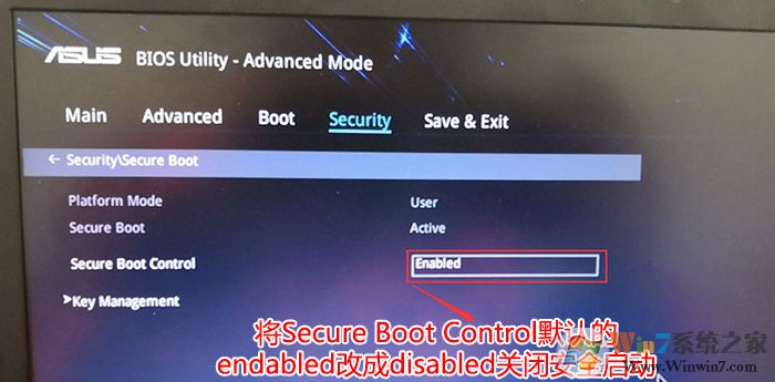 secure boot controlĳdisabled