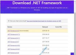 ���а汾Microsoft .NET Framework 3.5��4.8�ٷ����ص�ַ