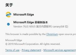 Microsoft Edge Canary 76.0.169.0������������ķ���(���)