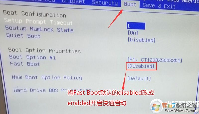��Fast BootĬ�ϵ�disabled�ĳ�enabled��������������,
