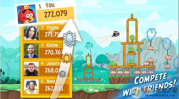 愤怒的小鸟登录Windows10平台,可在Win10应用商店中免费下载畅玩