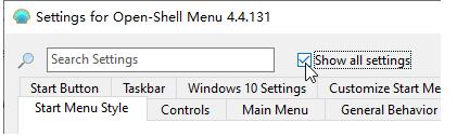 Win10经典开始菜单工具(Open Shell Menu) v4.4.131官方版