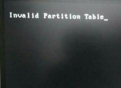 ���Կ���invalid partition table���ٽ����