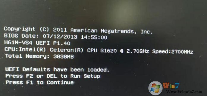 ���Կ�����ʾUEFI Defaults have been loaded��ô�����