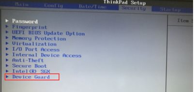 联想ThinkPad笔记本BIOS中secure boot(安全启动)关闭不了解决方法