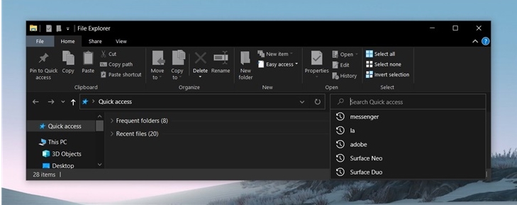 Win10 1909 BUG:更新导致文件管理器搜索框卡住