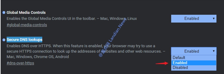 谷歌浏览器开启DoT功能加密DNS防劫持教程