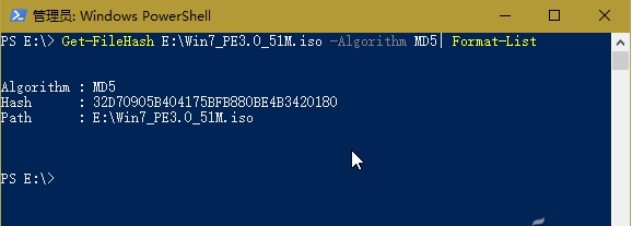 Win10系统用PowerShell命令生成文件SHA1、MD5文件校验码方法
