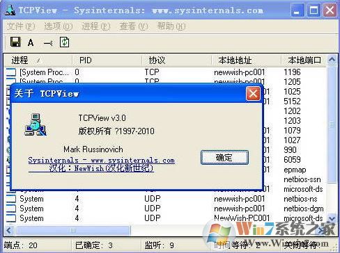 tcpview下载_TcpView(端口查看器)v3.05 汉化版