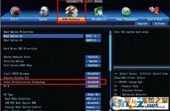 技嘉AMD/intel主板BIOS怎么开启VT虚拟化支持