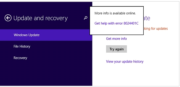 8024401c Windows���´���Ľ������