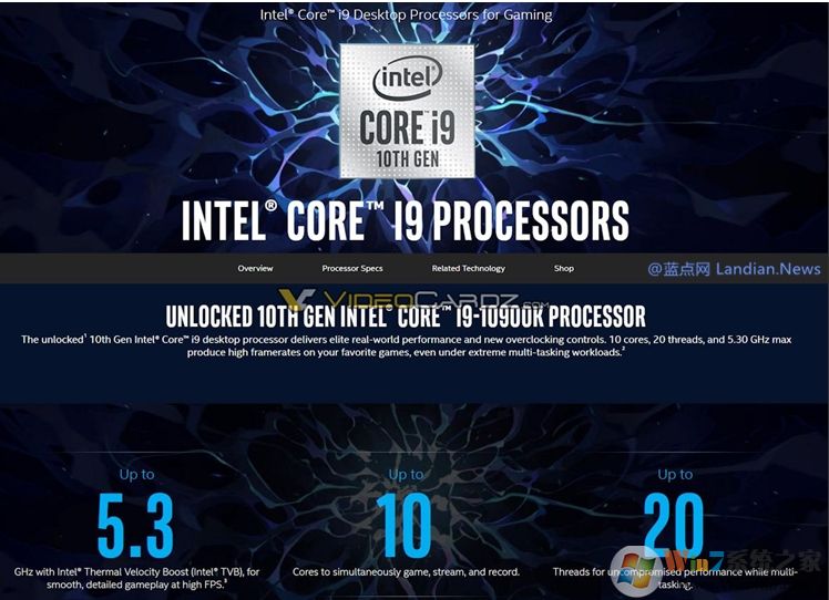 英特尔10核20线程的i9-10990 CPU信息曝光,提前感受一下