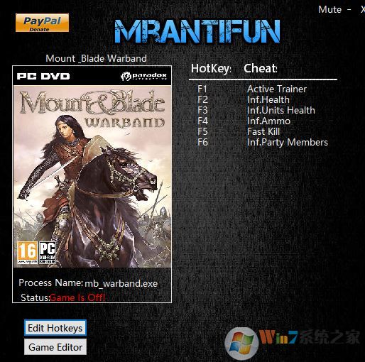 骑马与砍杀魔球修改器下载_骑马与砍杀:战团八项修改器