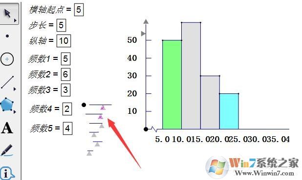利用几何画板制作频率分布直方图的操作方法