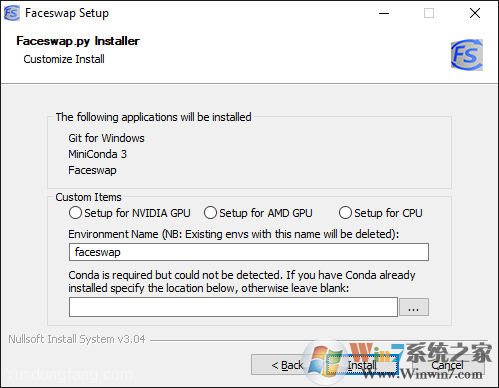 Win10安装Faceswap教程(官方)