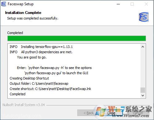 Win10安装Faceswap教程(官方)