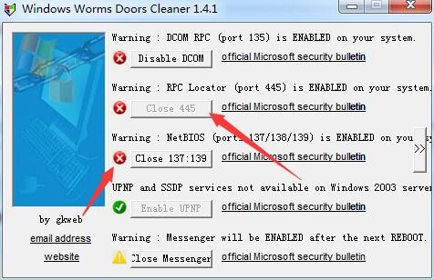 �ر�445�˿ڹ���