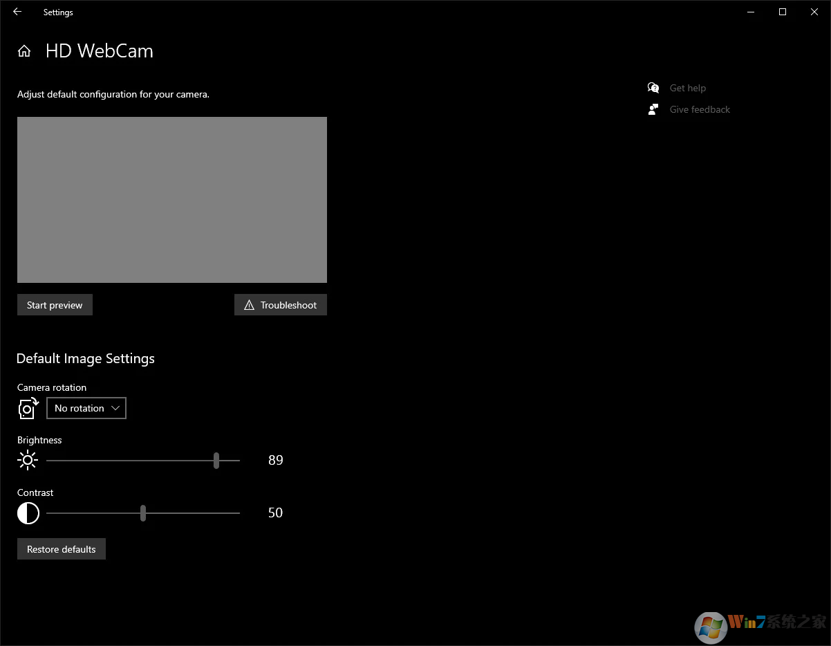 Win10设置中添加摄像头设置功能!