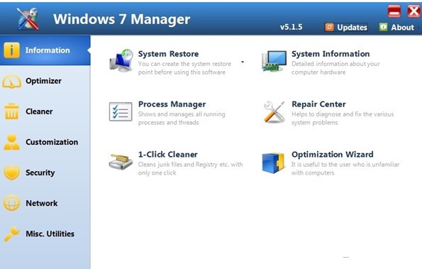 Windows7 Manager����|Win7ϵͳ�Ż����� V5.2.0��ɫ��