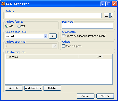 KGB Archiver (��ѹ����ѹ������)���� V1.1.5.22 �������İ�