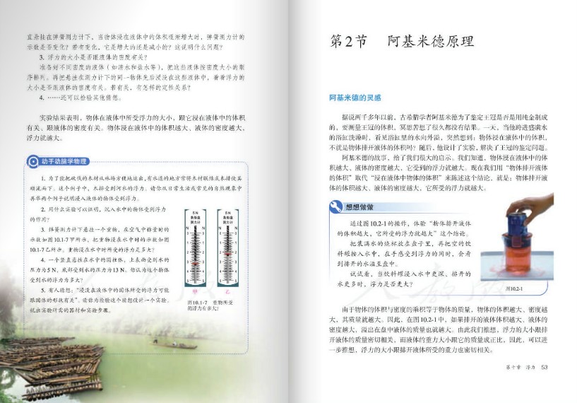 物理八年级下册人教版 初二物理下册电子课本