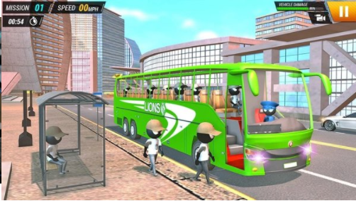 火柴人巴士驾驶模拟器无限金币版 V1.0 安卓版