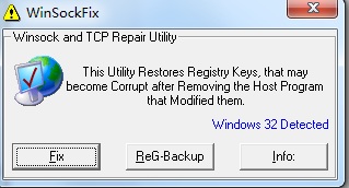 WinSockFix(TCP/IP�޸�����) V1.2 ��ɫ��