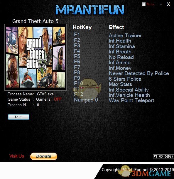 �����Գ�5 GTA5ʮ�����޸��� 1.0.2824.0