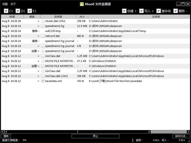Moo0 FileMonitor(ϵͳ�ļ�������) V1.11ȥ�����ɫ��