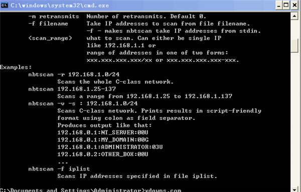 NbtScan(Macɨ����) V2.21���İ�