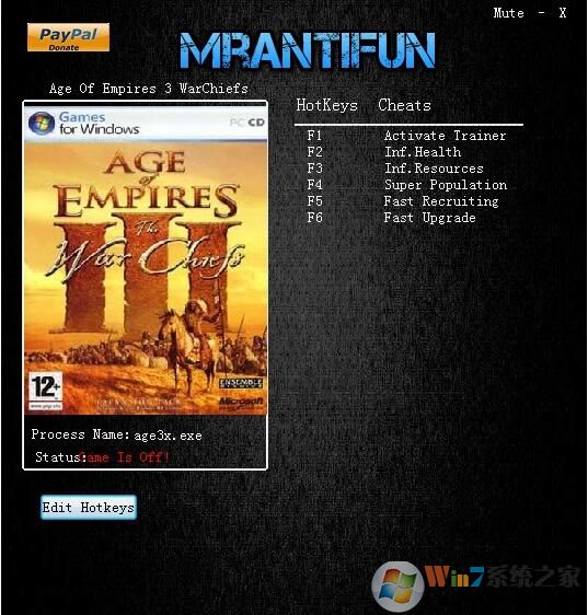 帝国时代3酋长修改器下载-帝国时代3官方数字版修改器绿色版 1.0