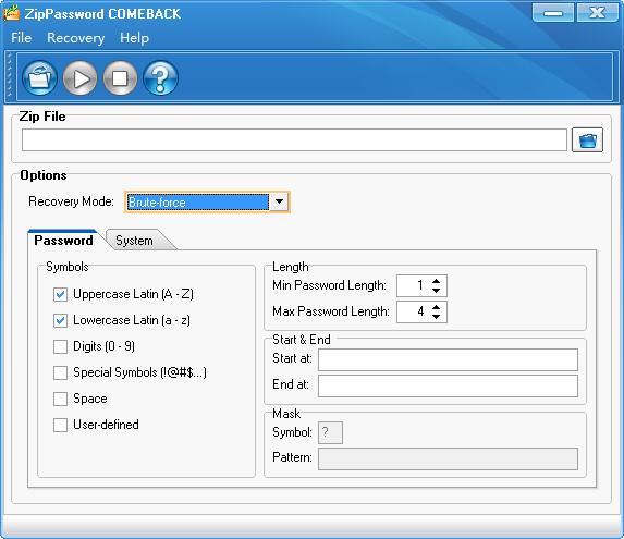 ZipPassword COMEBACK(zipѹ���������ƽ⹤��) v5.0��ɫ��