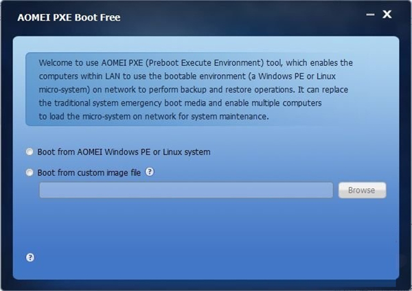 AOMEI PXE Boot Free(PXEϵͳά������) v1.5��ɫ��